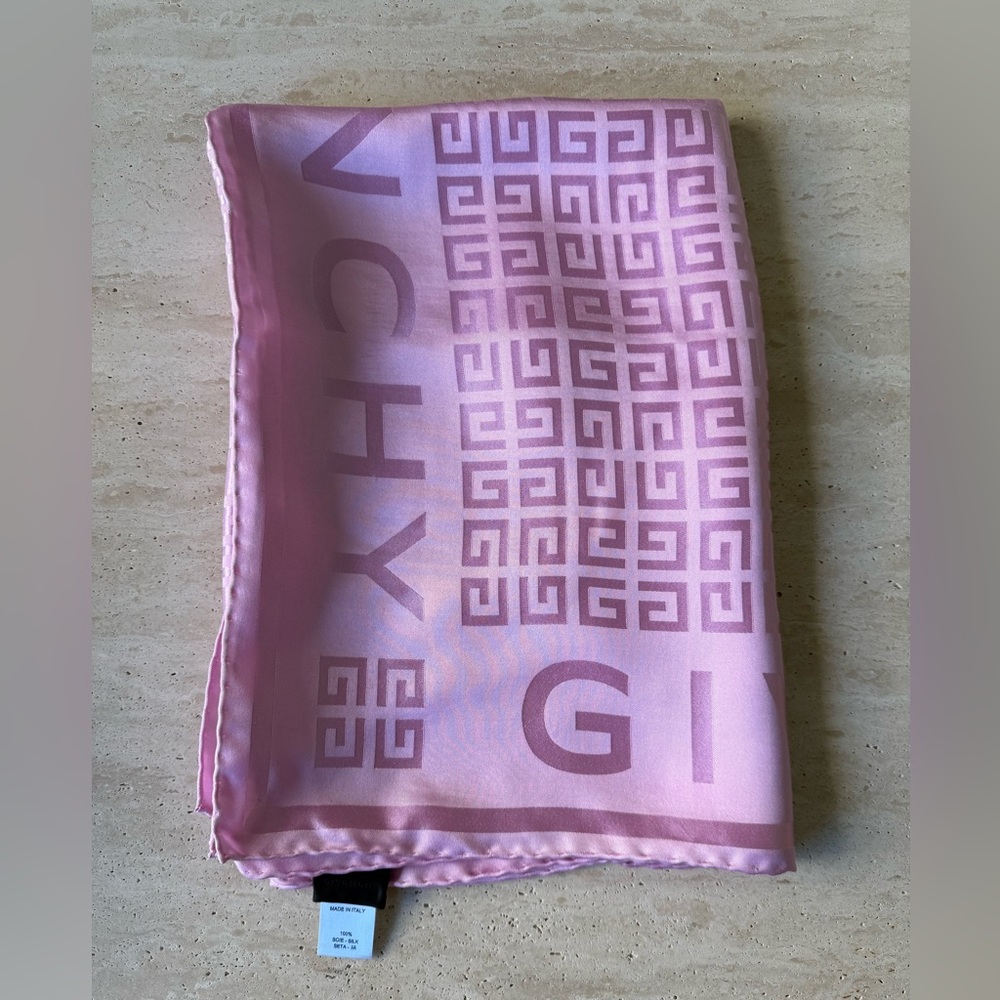 New Givenchy Silk Pink Large Scarf/Shawl - Picture 8 of 8